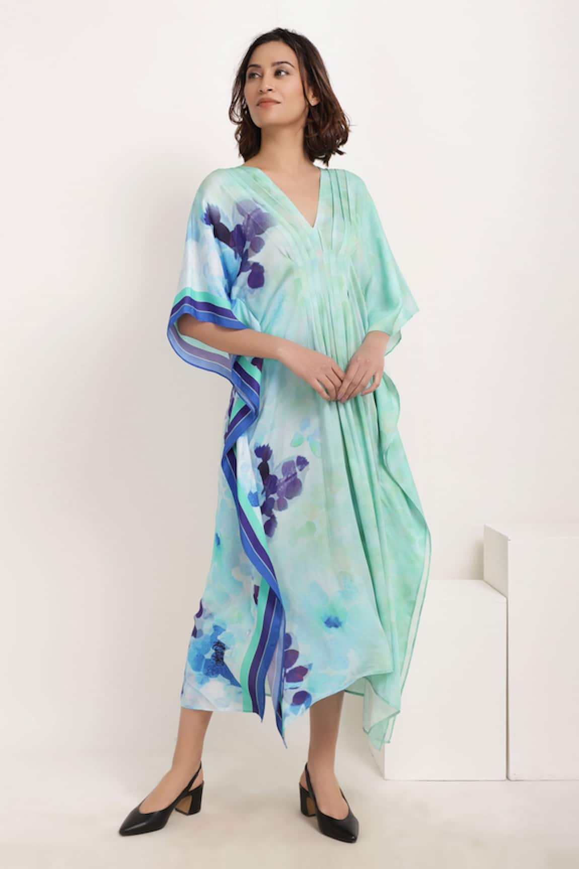 Ranng Label Viscose Georgette Printed Kaftan