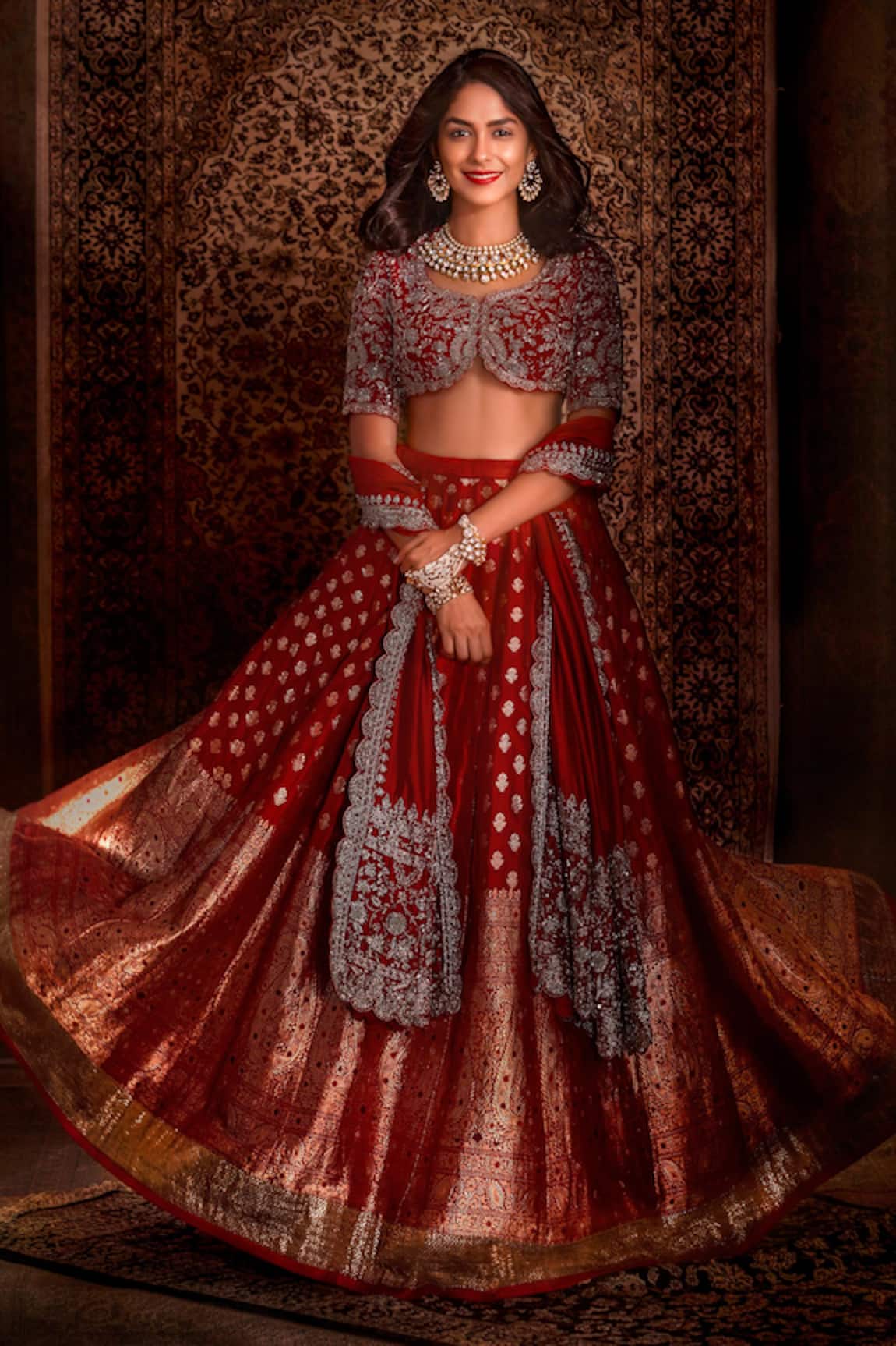 Jayanti Reddy Banarasi Lehenga Set