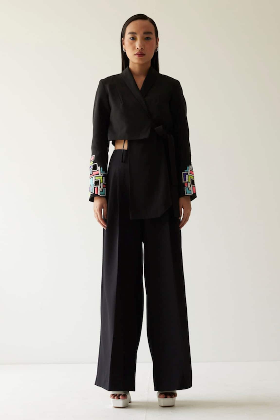 Mini Sondhi Asymmetric Blazer & Trouser Set