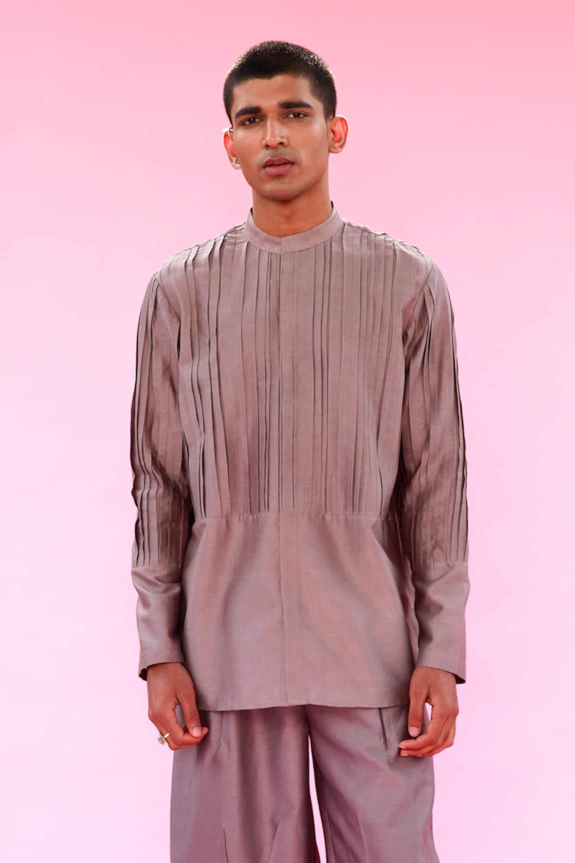 Antar Agni Cotton Silk Pintuck Kurta