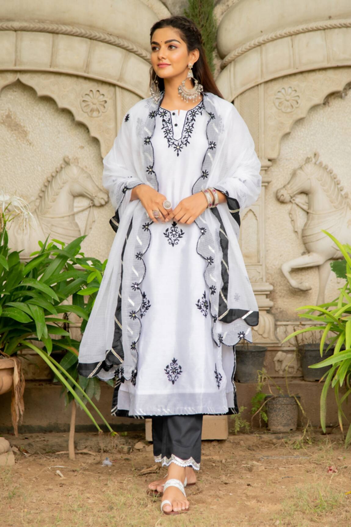 Maison Shefali Chanderi Kurta Set 