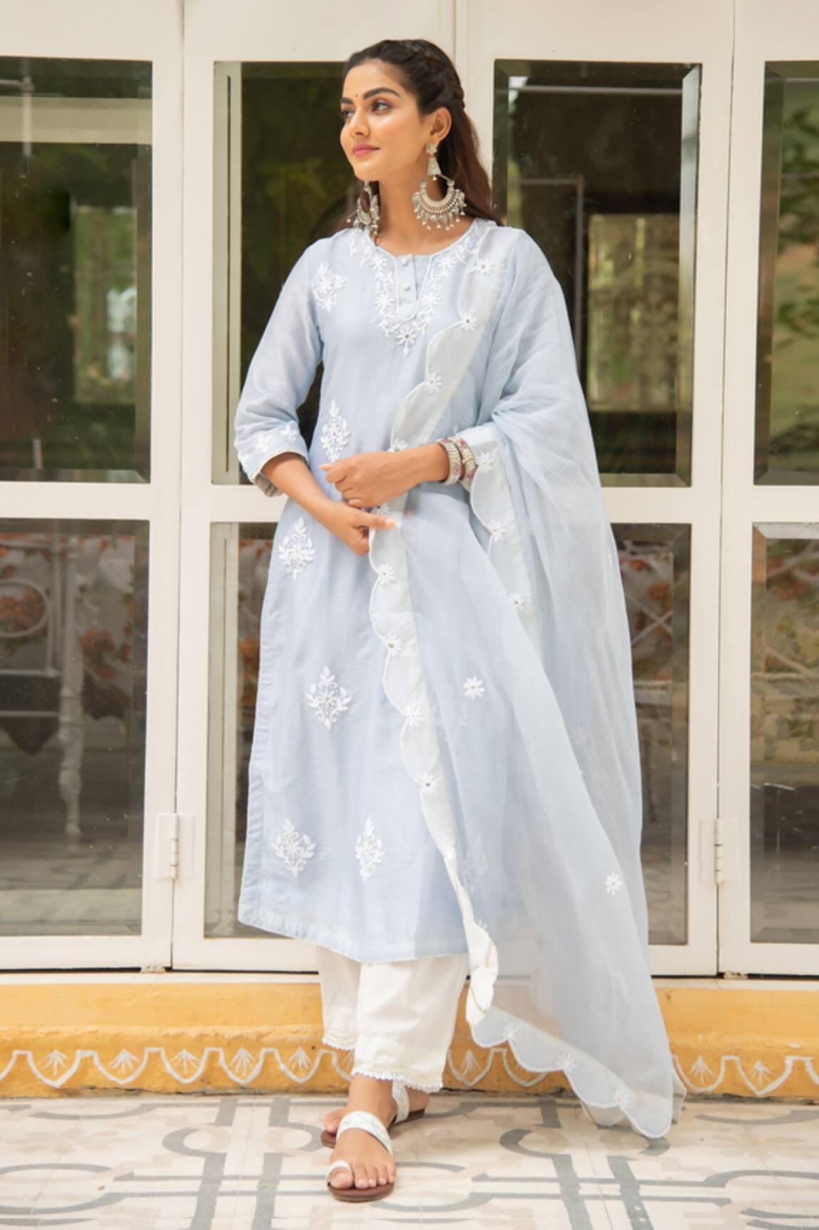 Maison Shefali Chanderi Kurta Set