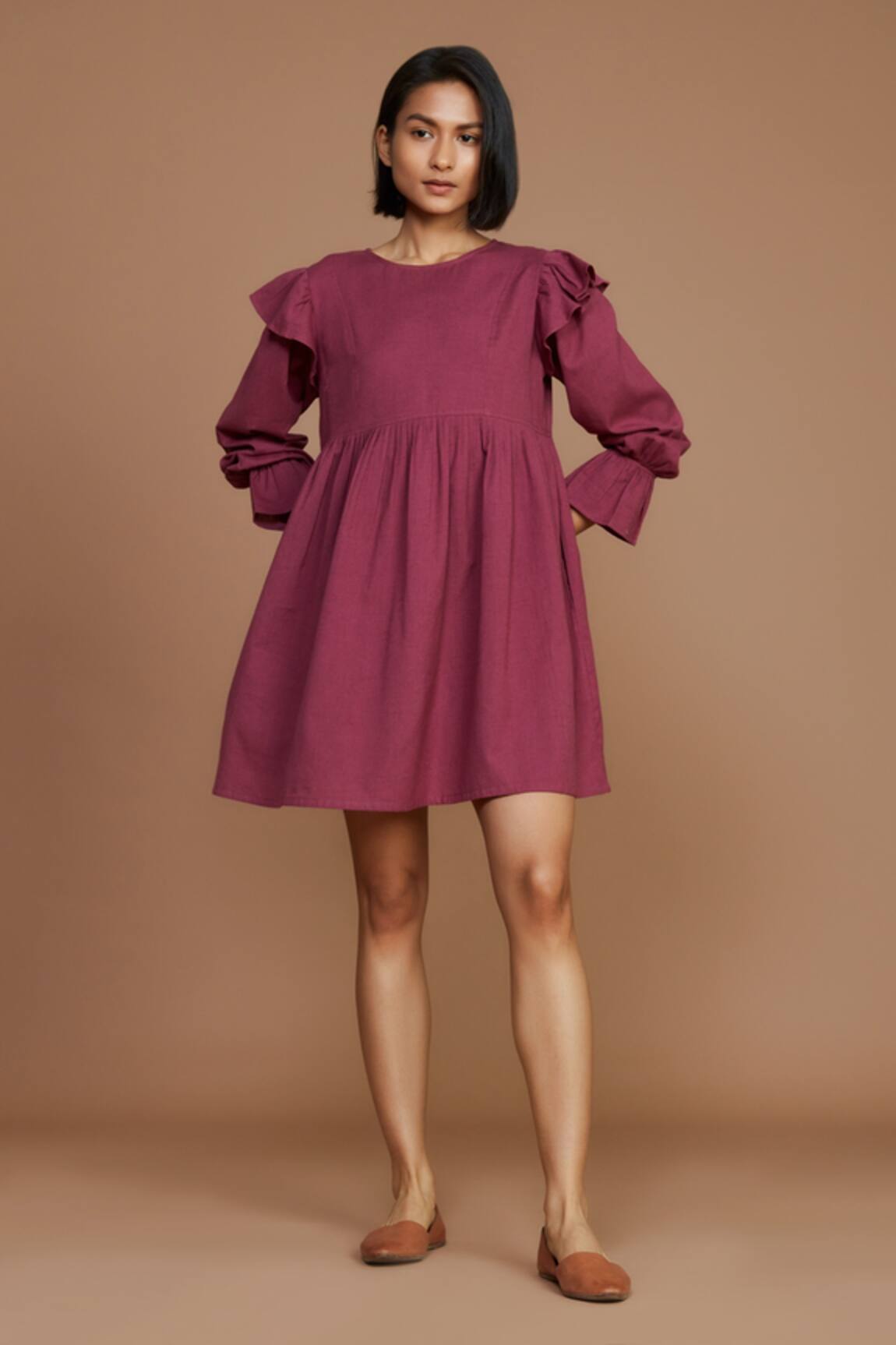 MATI_1 Ruffle Shoulder Tent Dress
