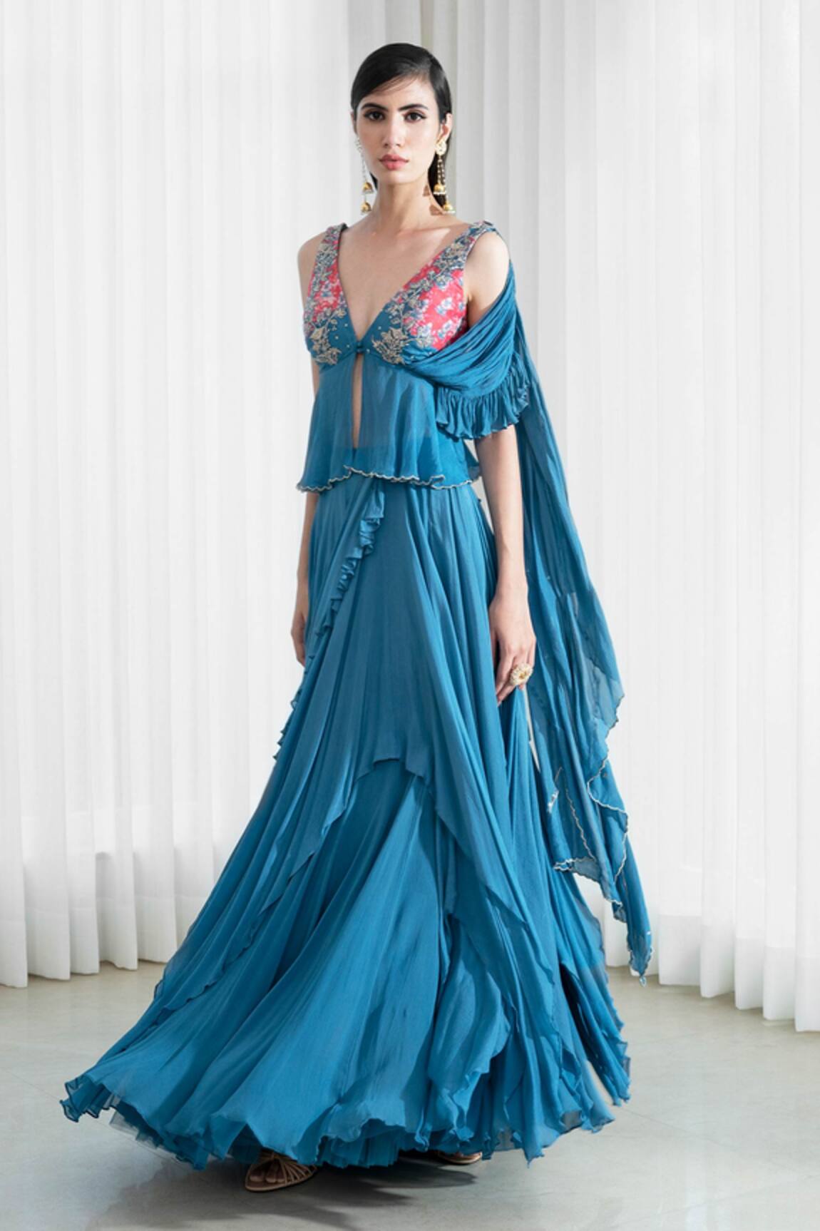 Mandira Wirk - Indian Pre-Draped Saree with Blouse 
