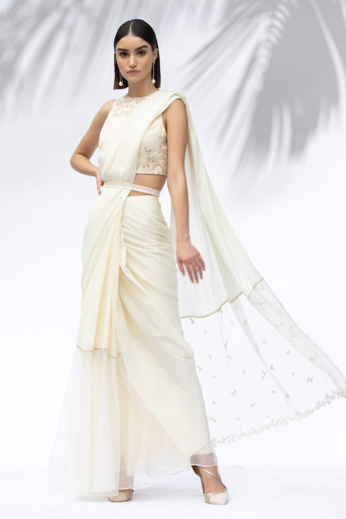 Mandira Wirk - Indian Pre-Draped Saree with Blouse 