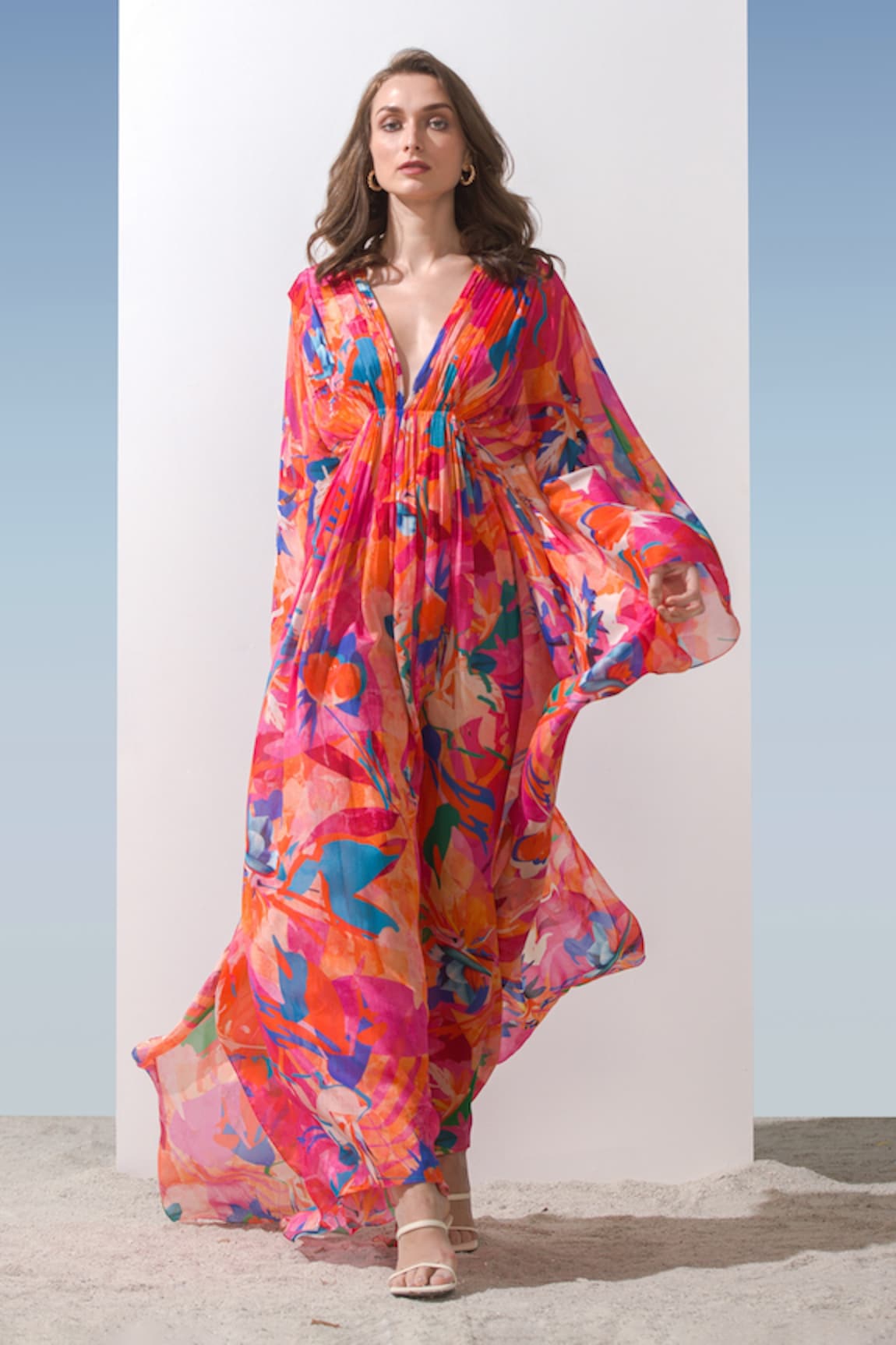 Mandira Wirk Floral Print Kaftan