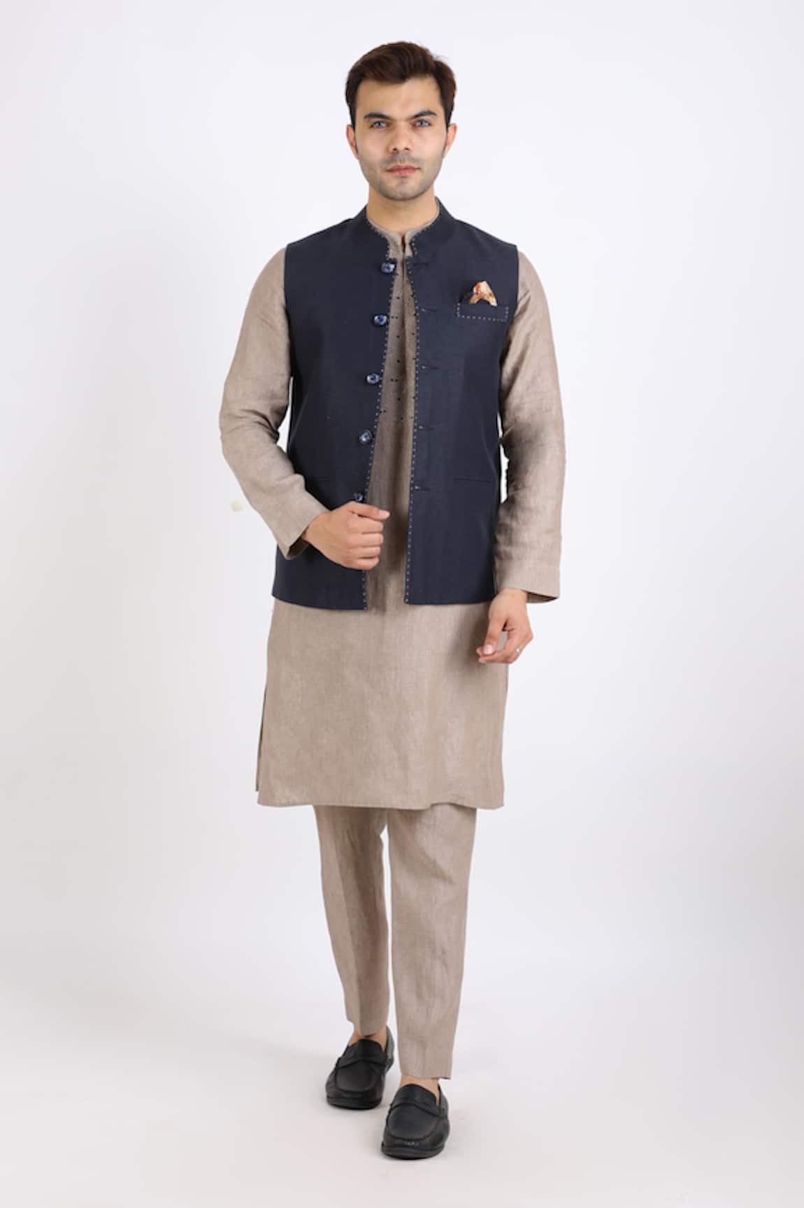Linen Bloom Linen Nehru Jacket 