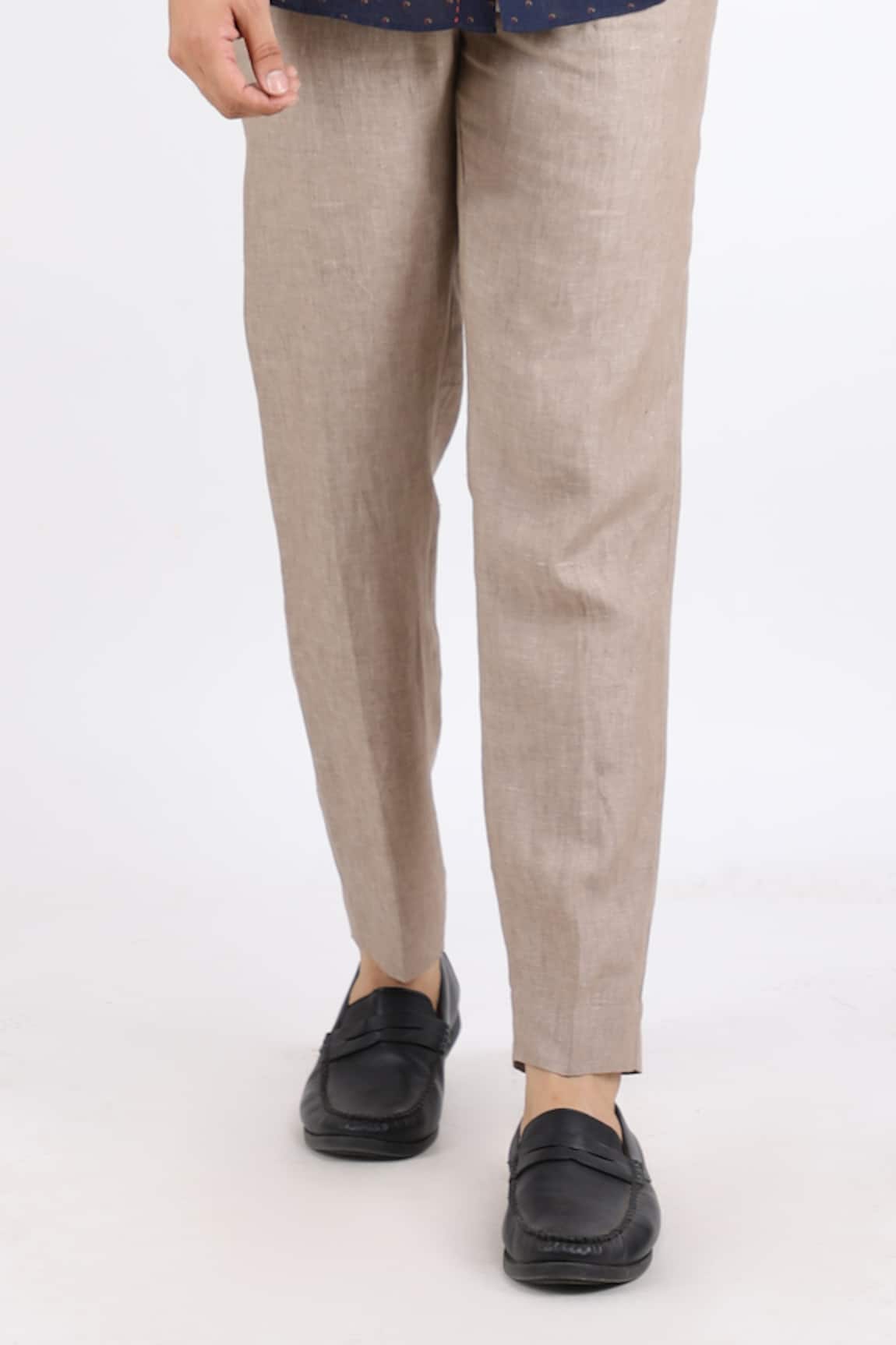 Heavyweight Linen Fishtail Back Trousers (TR922) – Darcy Clothing