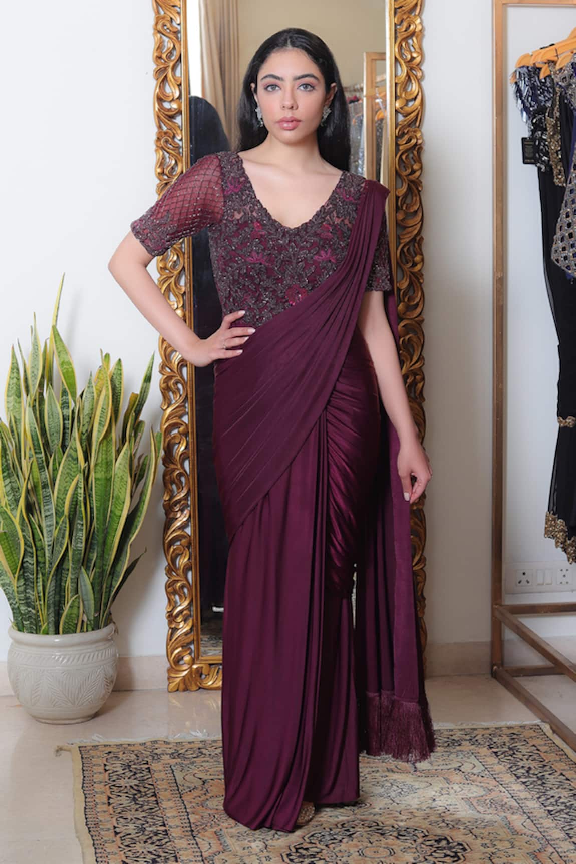 Devika Seth Pre-Draped Saree Gown