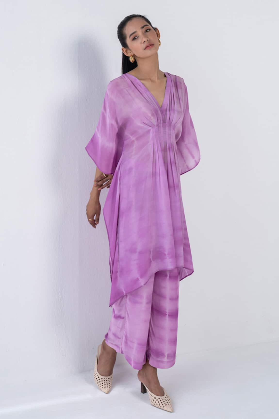 Ranng Label Woven Tunic & Palazzo Set
