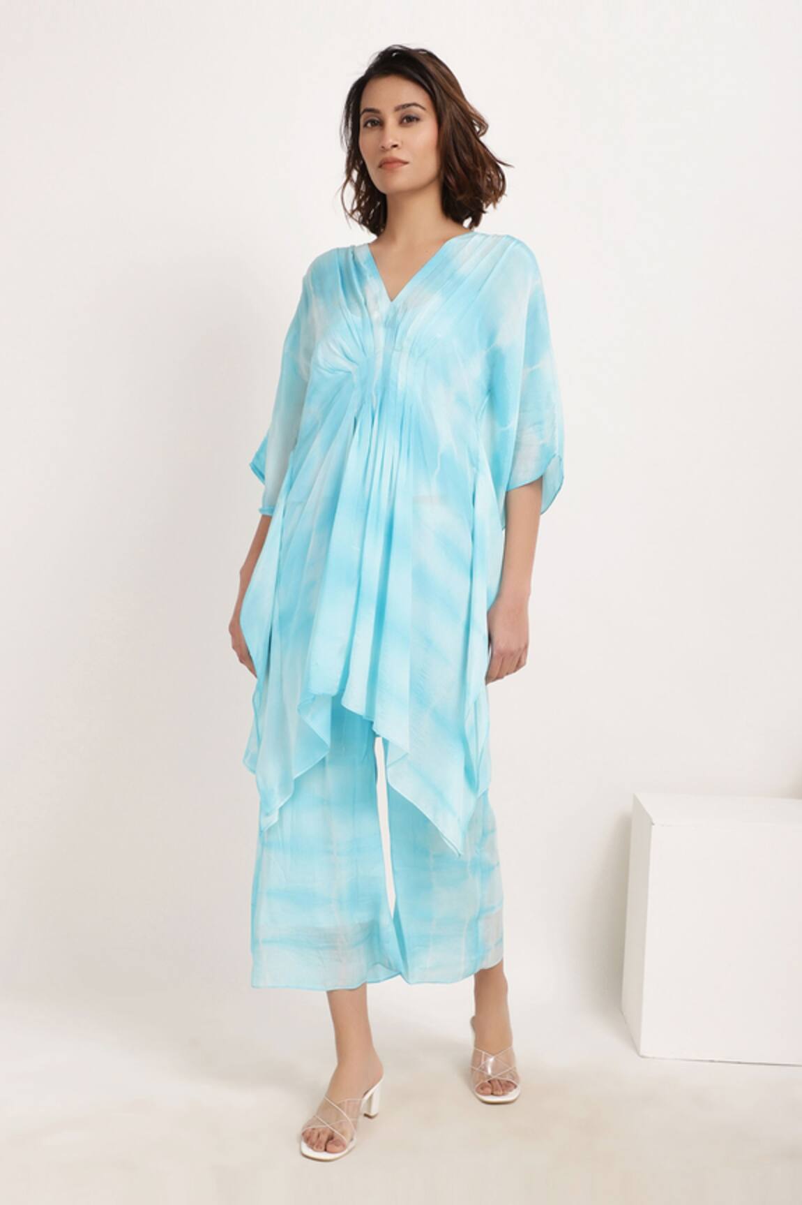 Ranng Label Woven Tunic & Palazzo Set