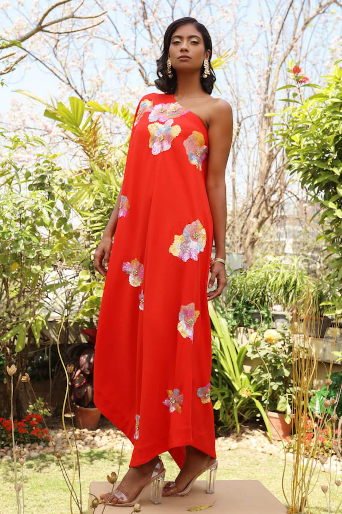 Nayantara Couture Embroidered One Shoulder Dress