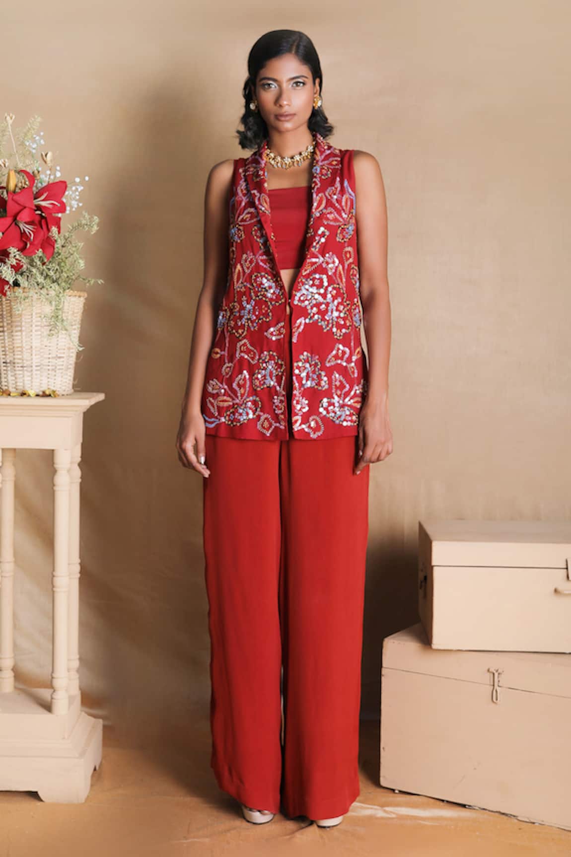 Nayantara Couture Embroidered Blazer & Pant Set