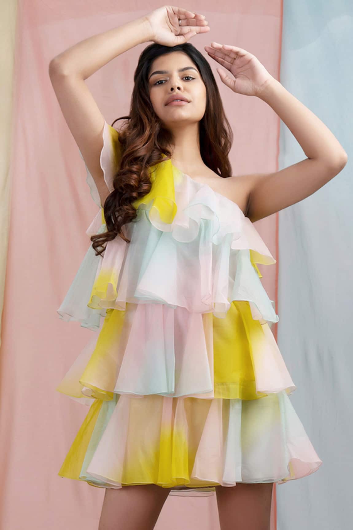Nayantaara Frill Layered Organza Dress 