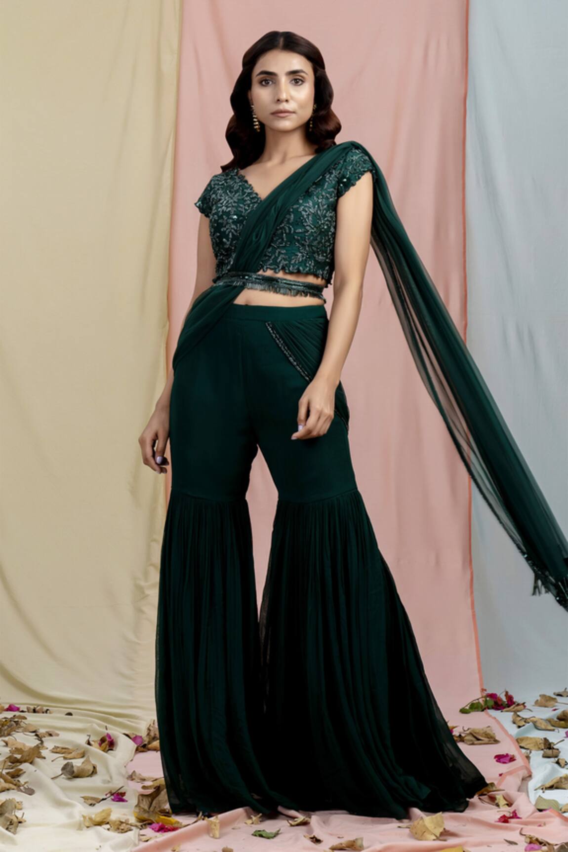 Nayantaara Embellished Blouse & Sharara Set