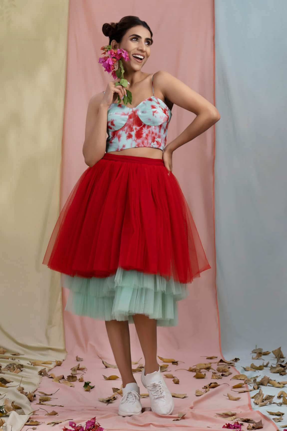 Nayantaara Corset Top & Layered Skirt