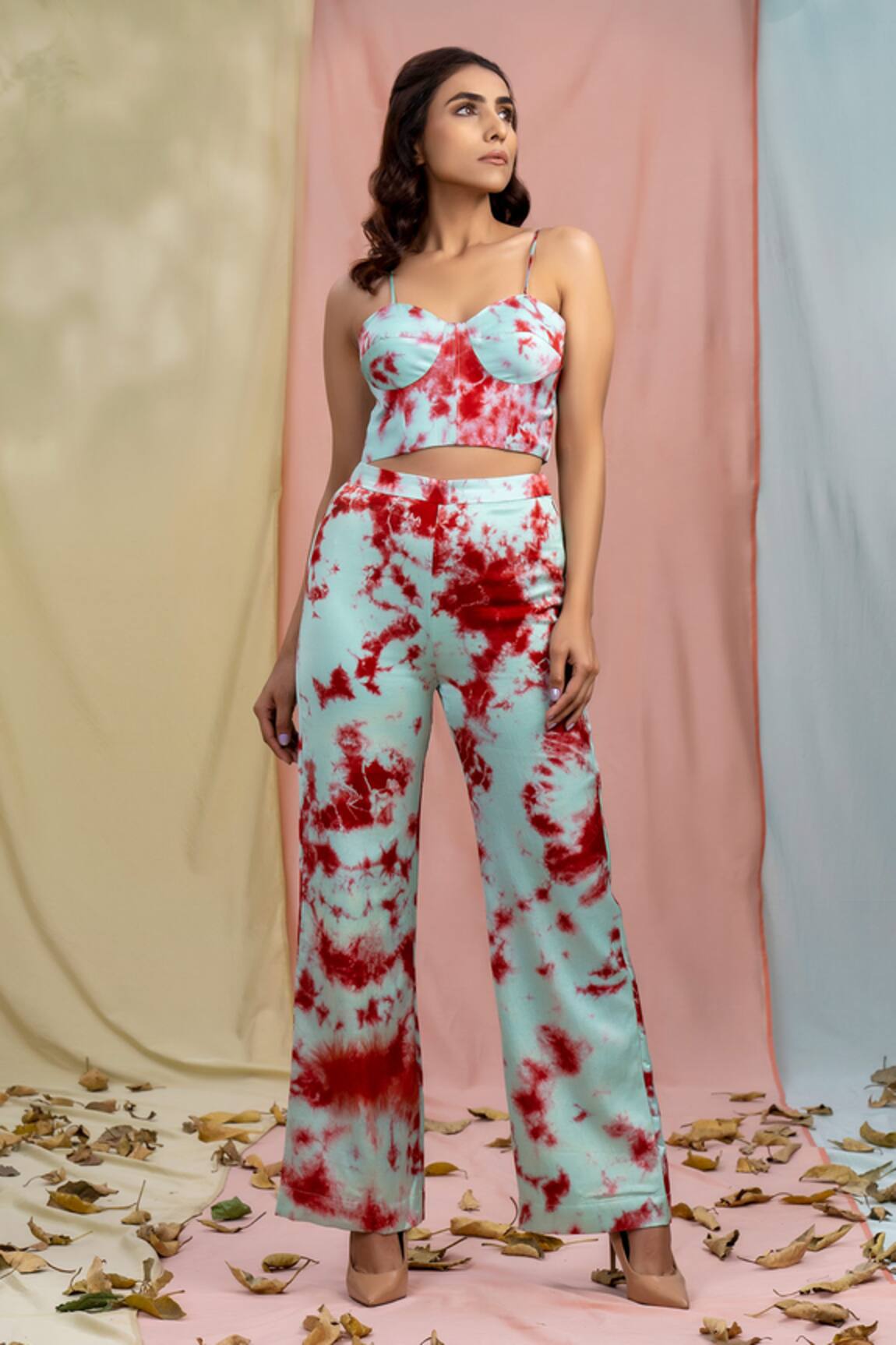 Nayantaara Tie-Dye Corset Top & Pant Set