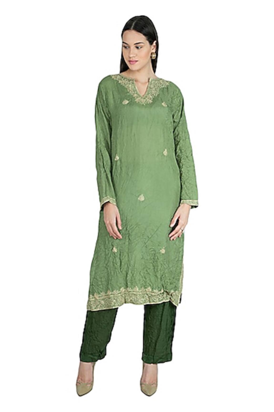 Nineteen89 Silk Embroidered Kurta