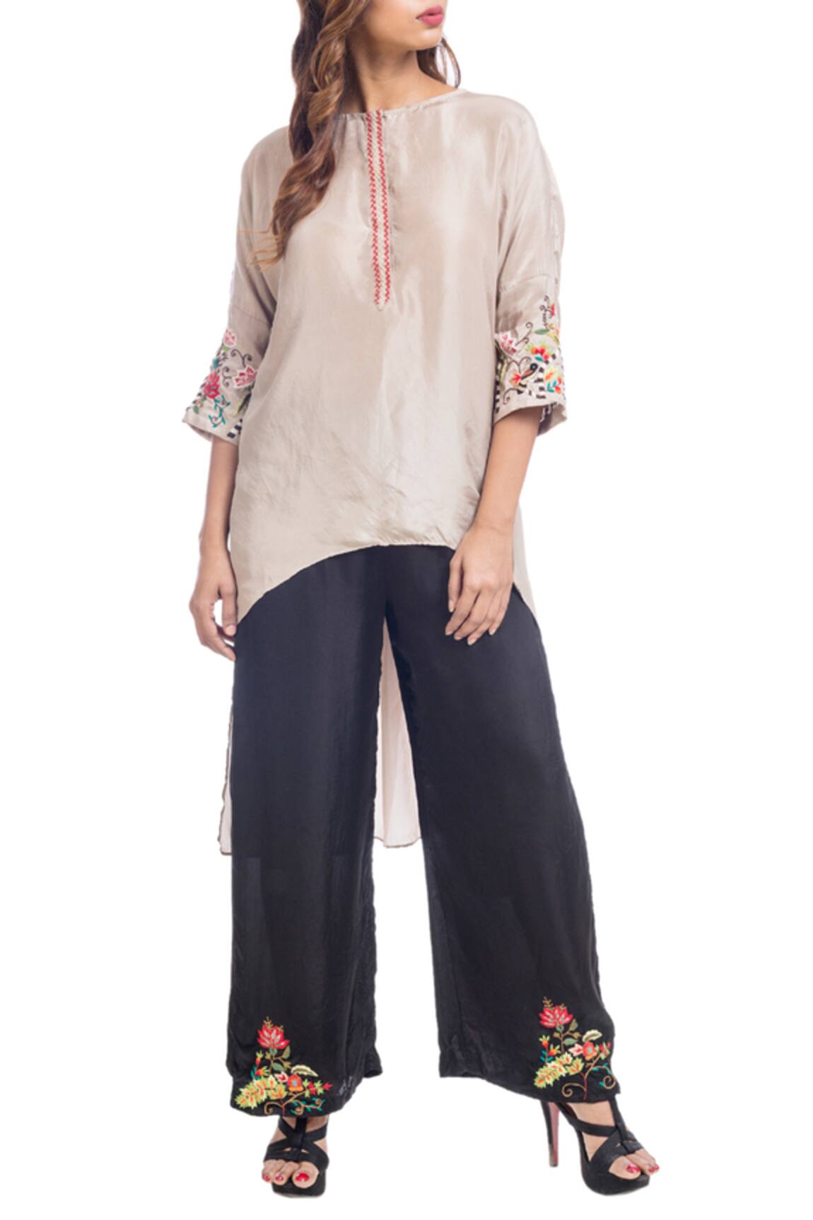 Nineteen89 Silk Kurta Palazzo Set