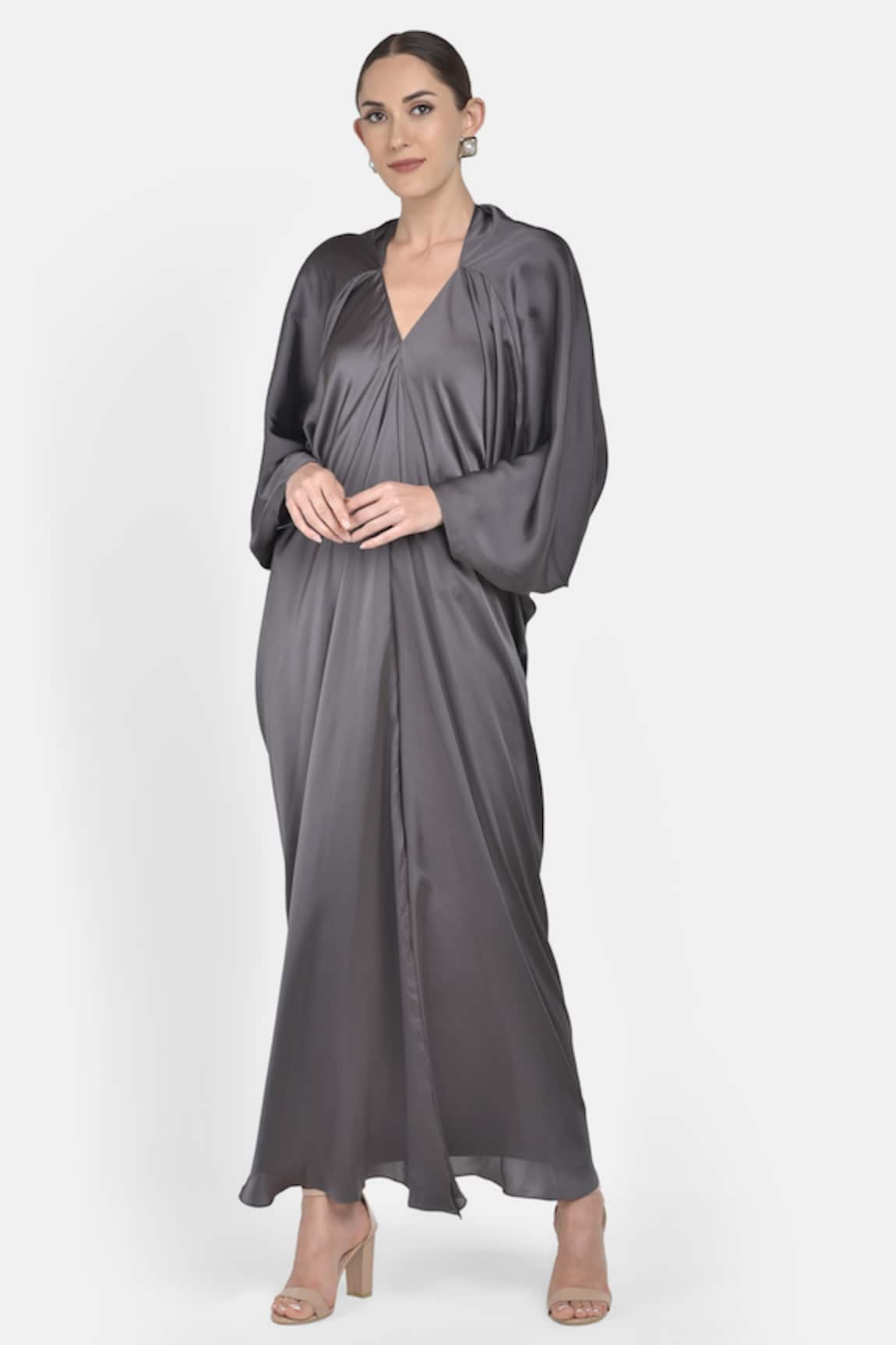 NA-KA Satin Flared Dress 