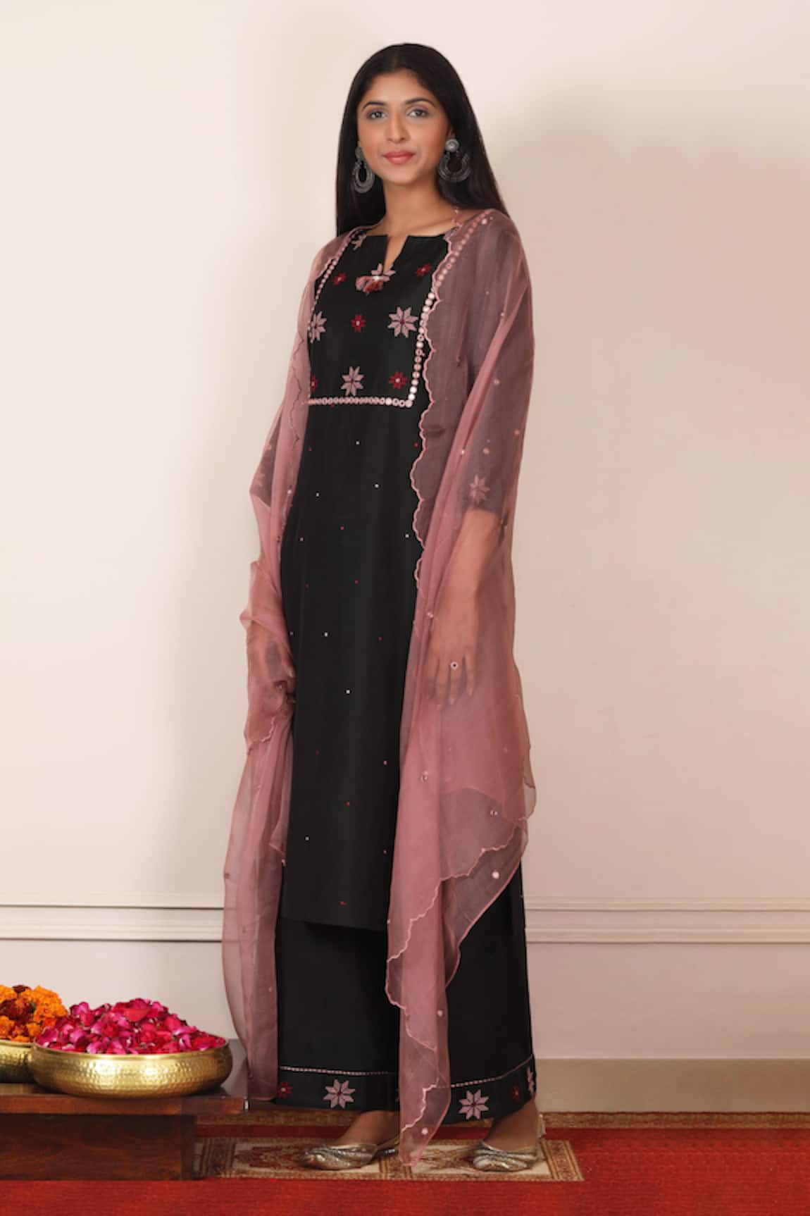 Pouli Pret Chanderi Embroidered Kurta Set 