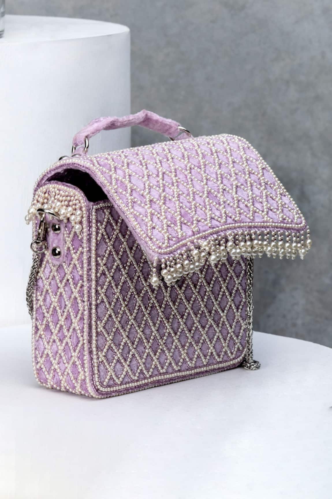 EENA Embellished Box Clutch 