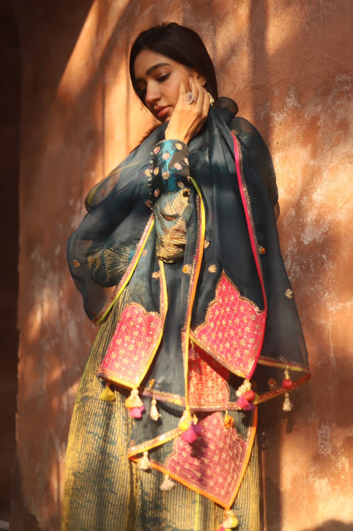 Rajiramniq Handwoven Chanderi Kurta Set 