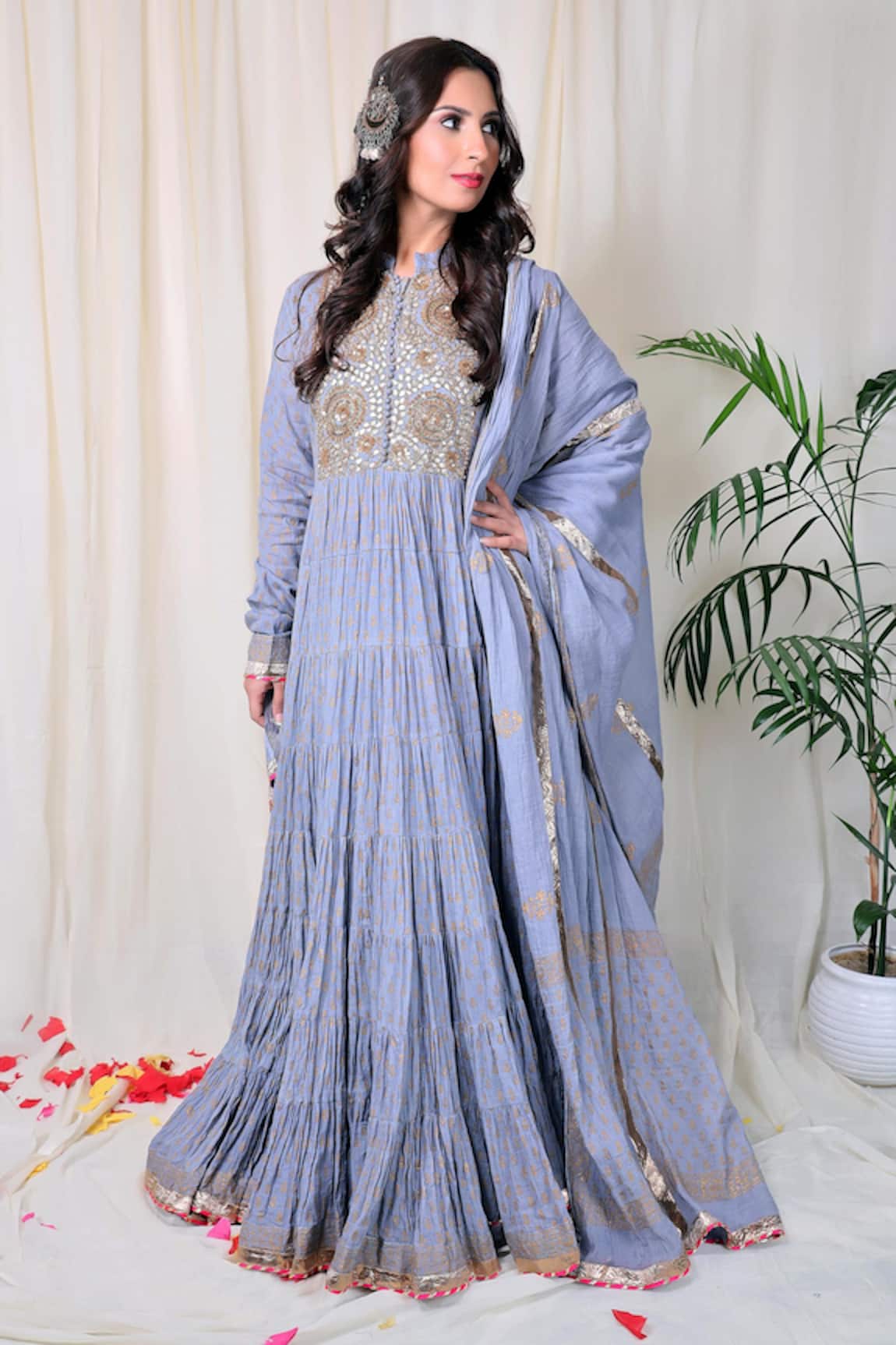 Nazar By Indu Embroidered Anarkali with Dupatta