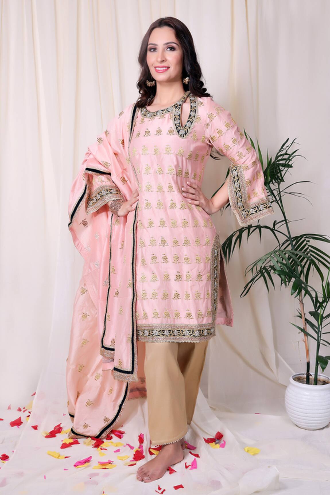 Nazar By Indu Chanderi Silk Kurta Set