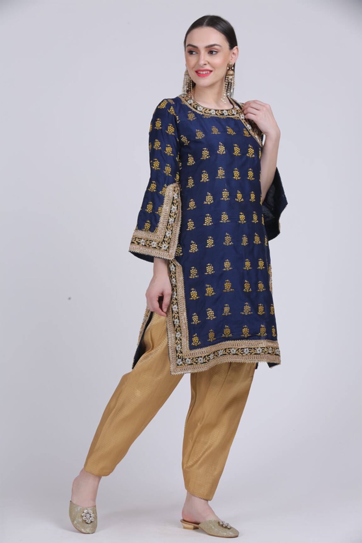 Nazar By Indu Chanderi Silk Kurta Set