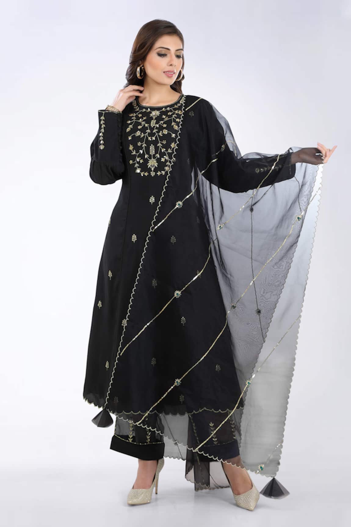 Asaga Chanderi Silk Anarkali Set 
