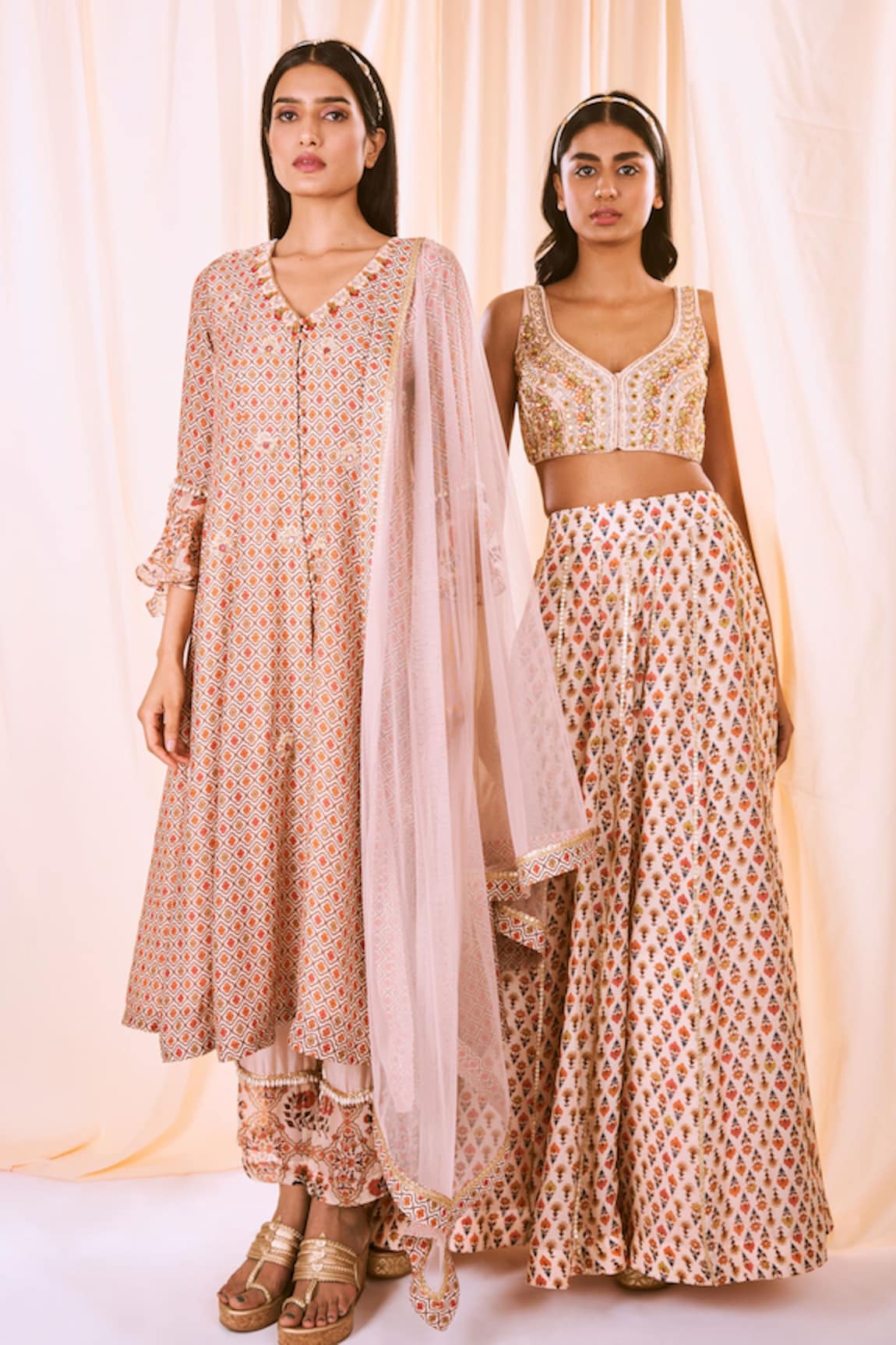 Label Ne'chi Floral Print Kurta Set