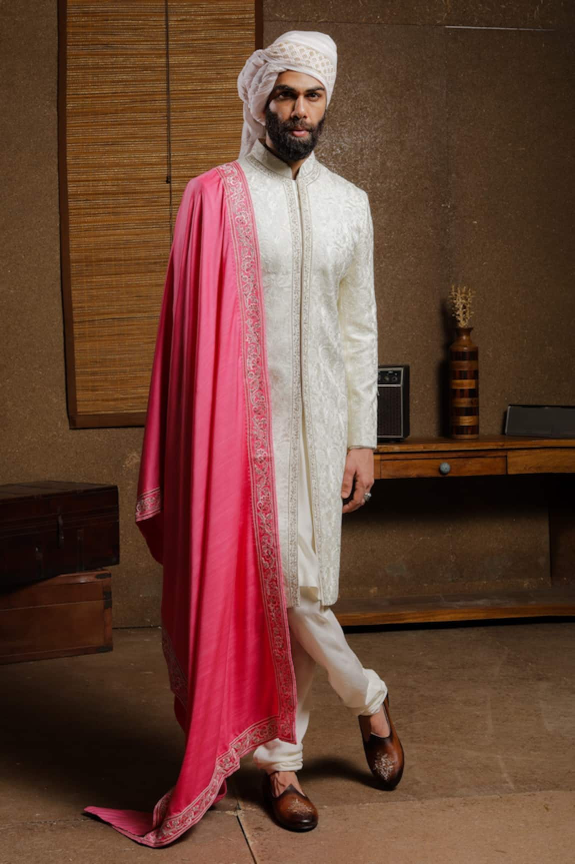 Punit Arora Thread Embroidered Sherwani Set