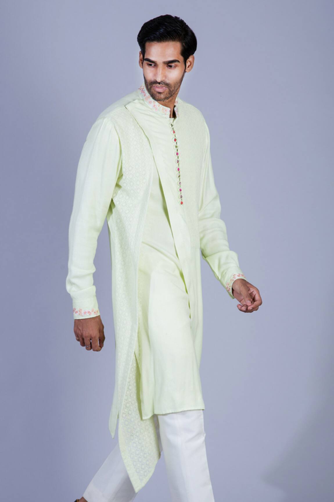Sarab Khanijou Draped Kurta Set