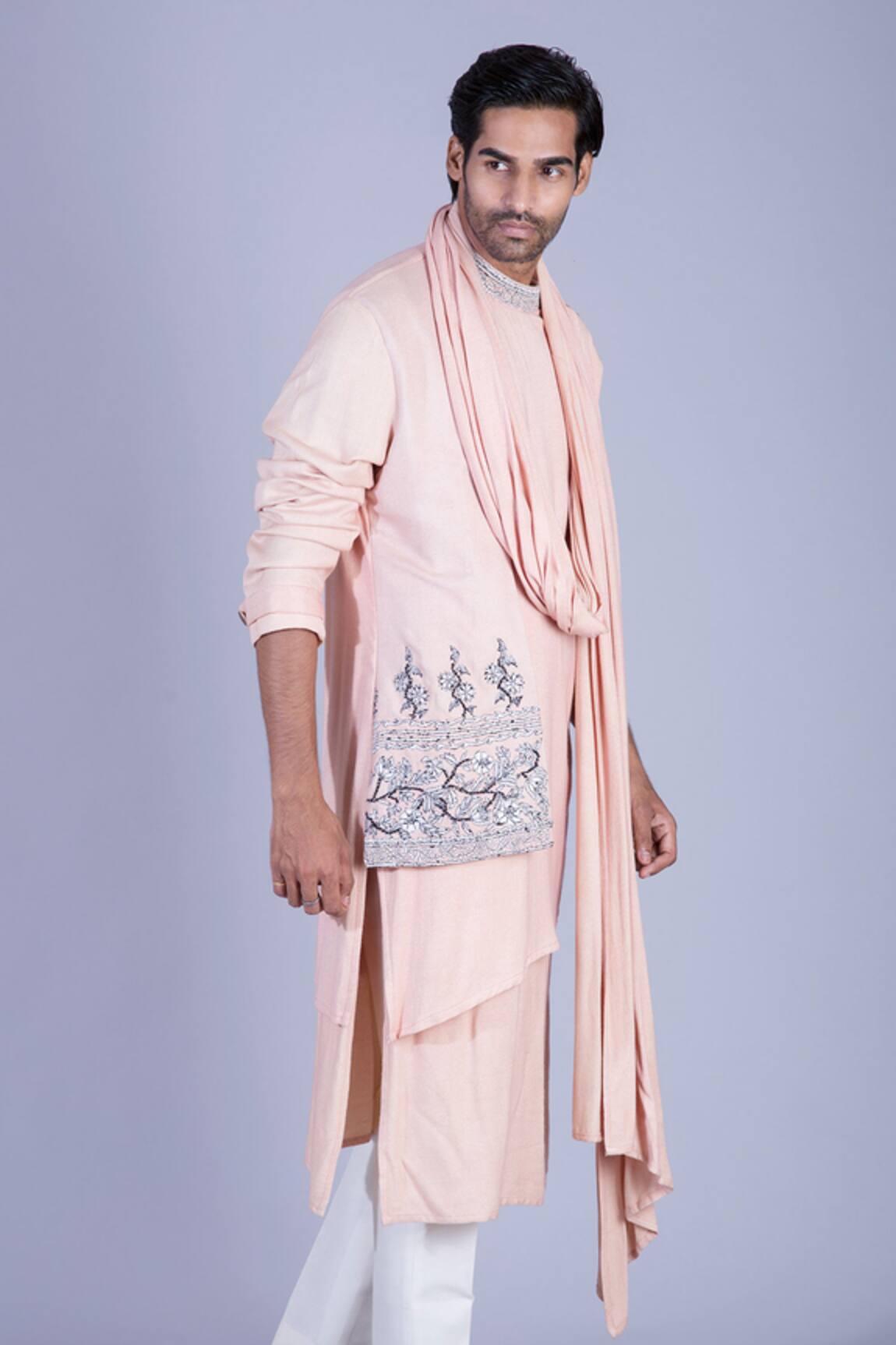 Sarab Khanijou Draped Kurta Set