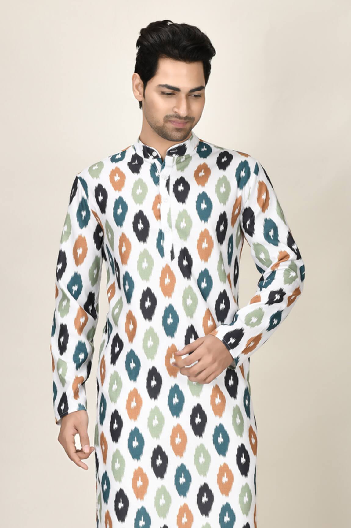 Aryavir Malhotra  Printed Short Kurta
