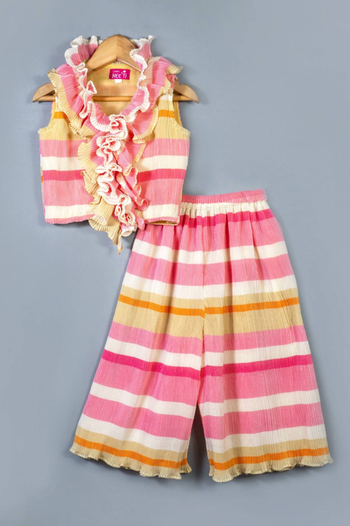 Label Neeti Ruffled Top & Palazzo Set 