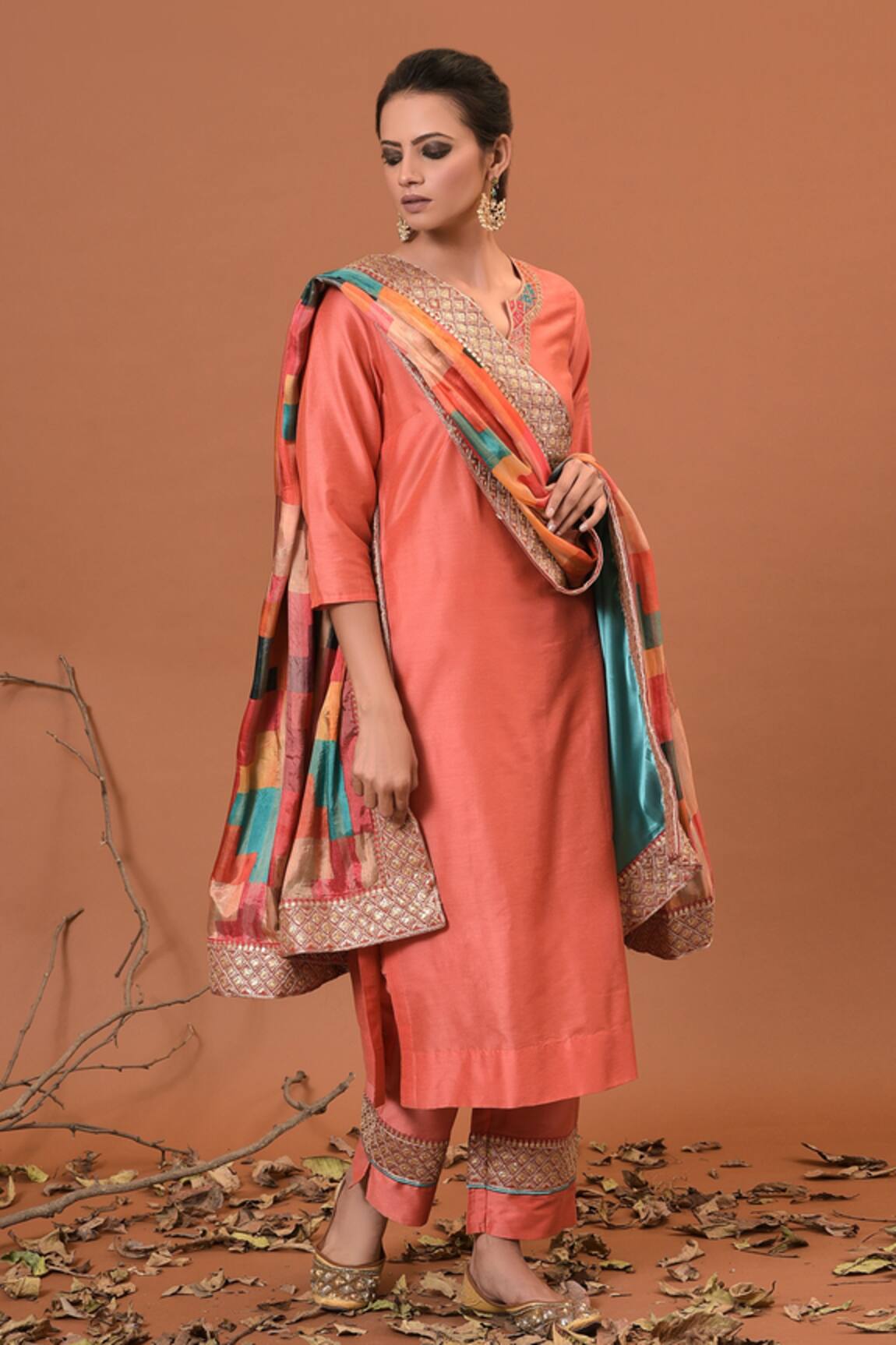 NUHH Embroidered Kurta Set 