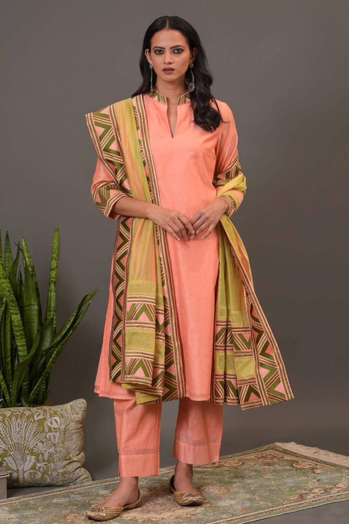 NUHH Chanderi Kurta Set 