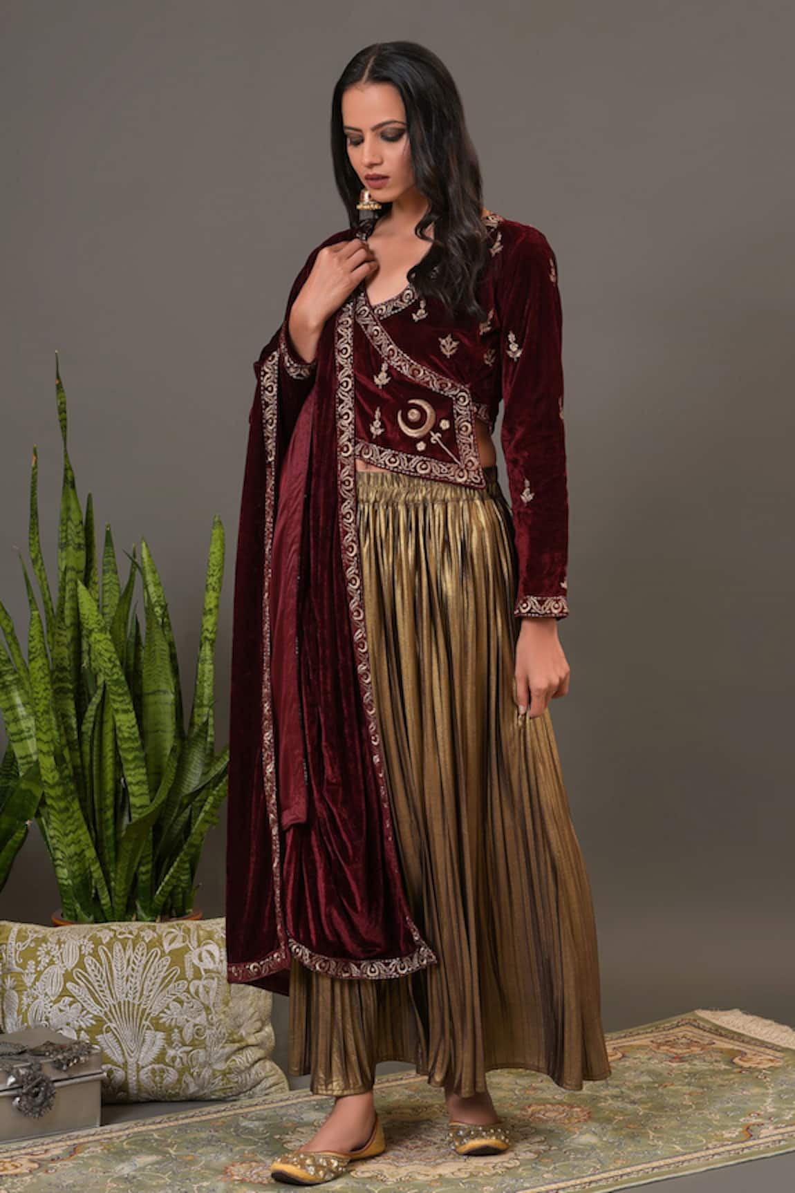 NUHH Embroidered Lehenga Set