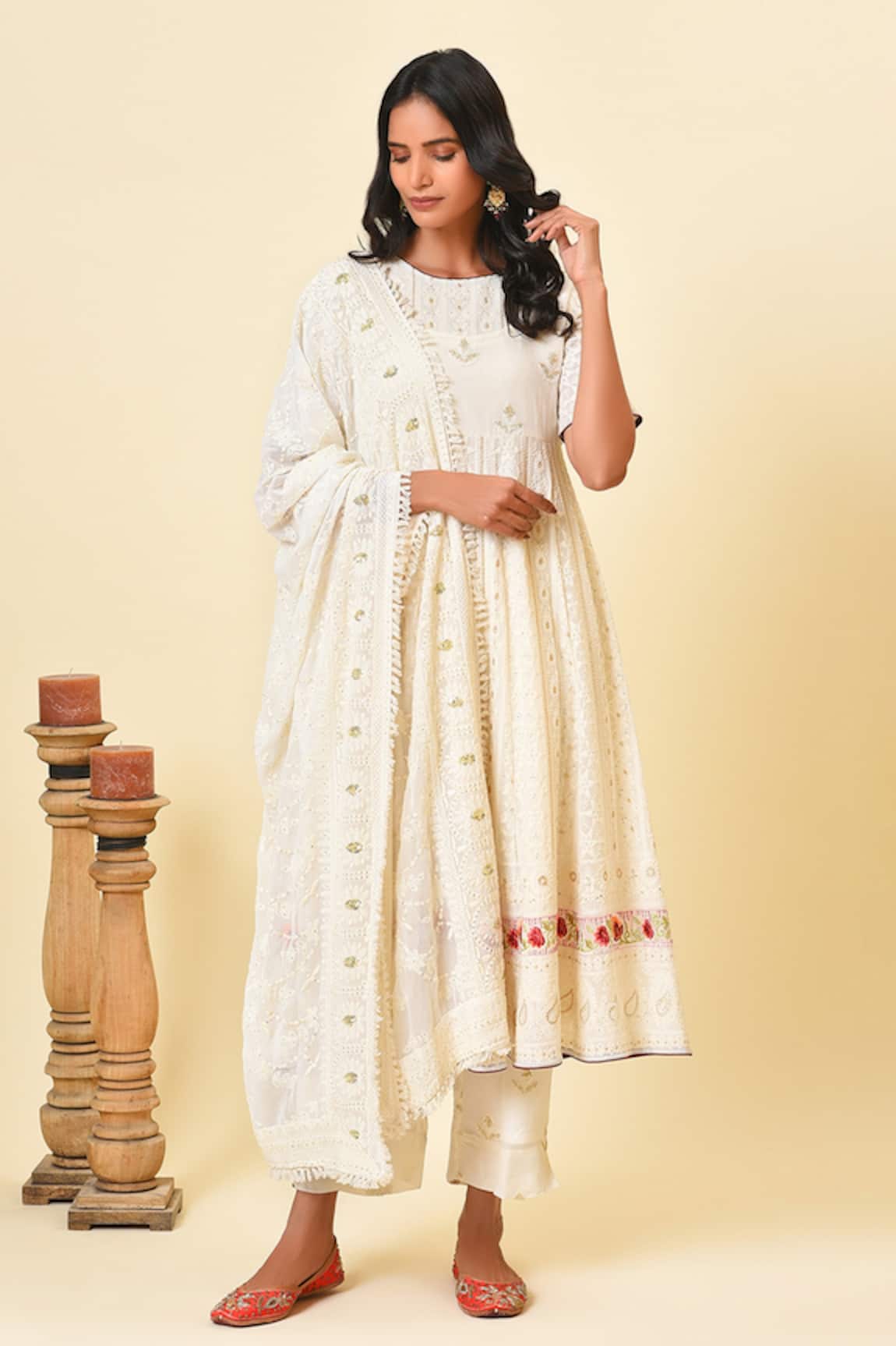 NUHH Embroidered Anarkali Set 