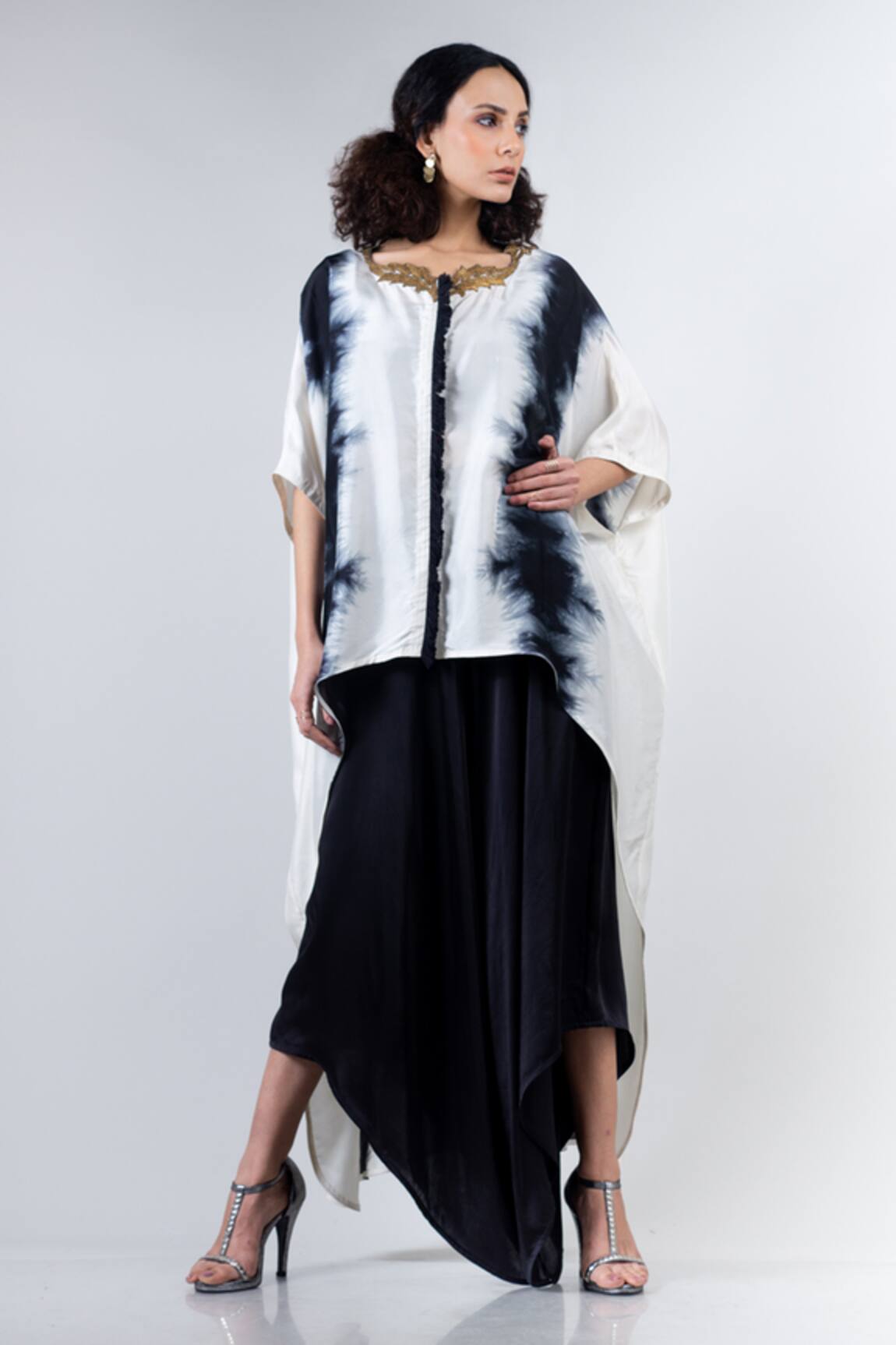 Nupur Kanoi Asymmetric Kaftan & Draped Pant Set