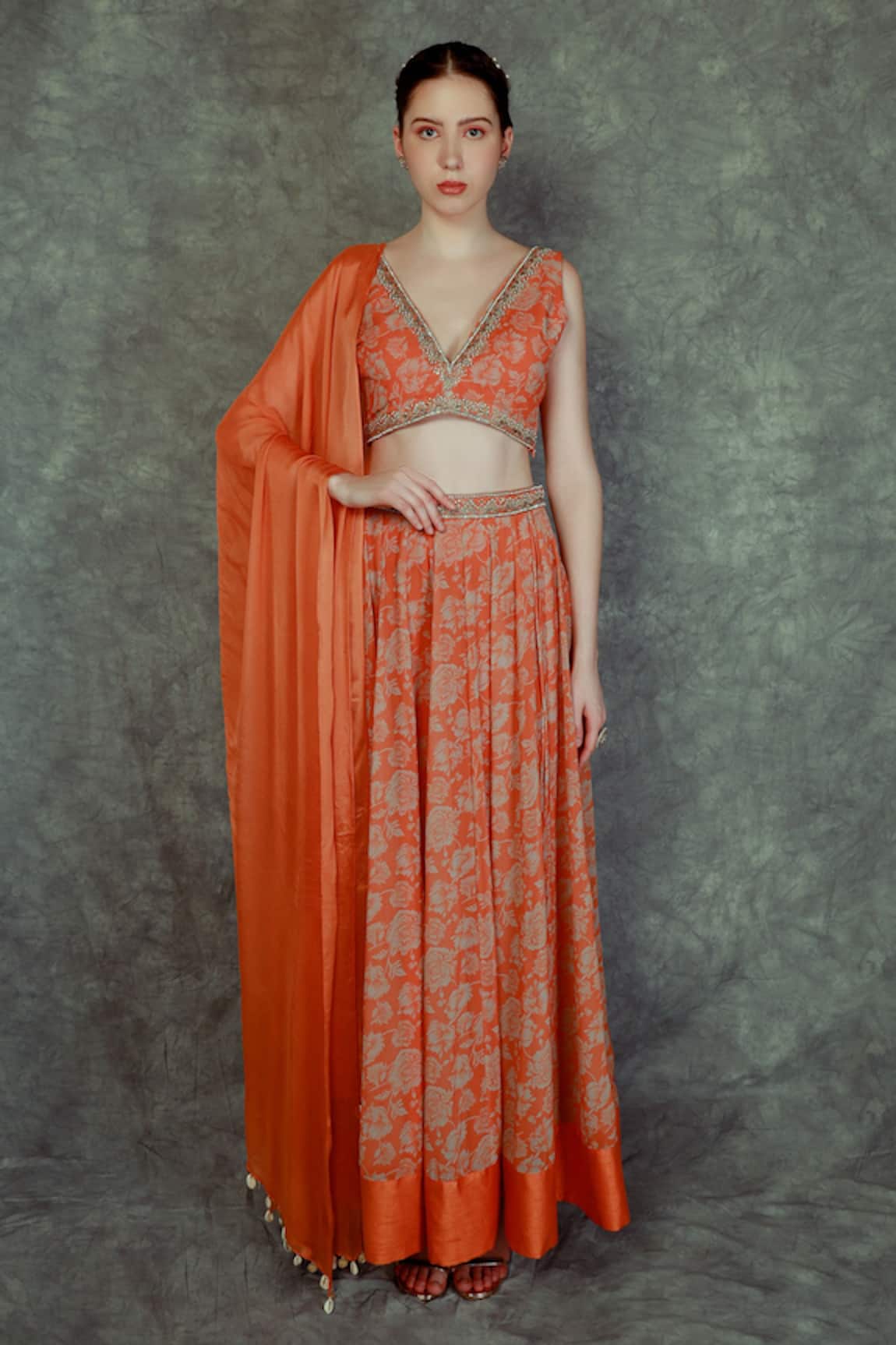 Neha Khullar Floral Print Lehenga Set