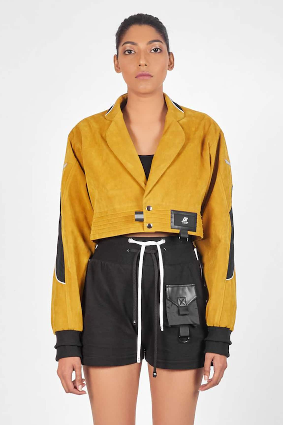 NoughtOne Notched Lapel Cropped Jacket