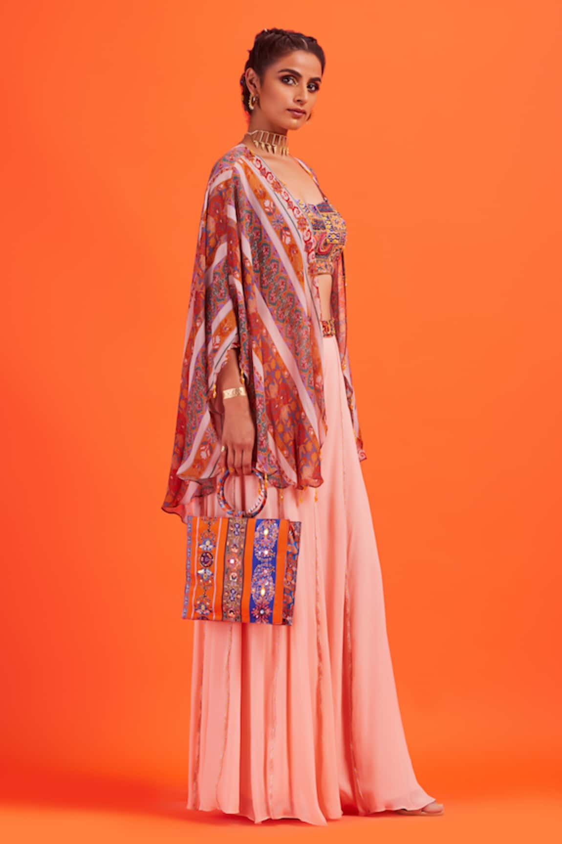 DiyaRajvvir Printed Cape & Sharara Set 