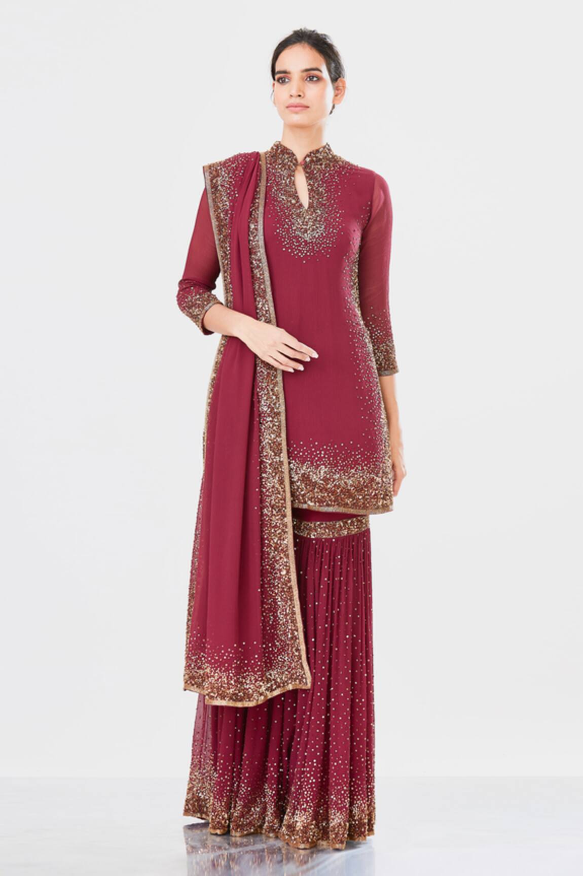 Nakul Sen Embroidered Kurta Sharara Set 