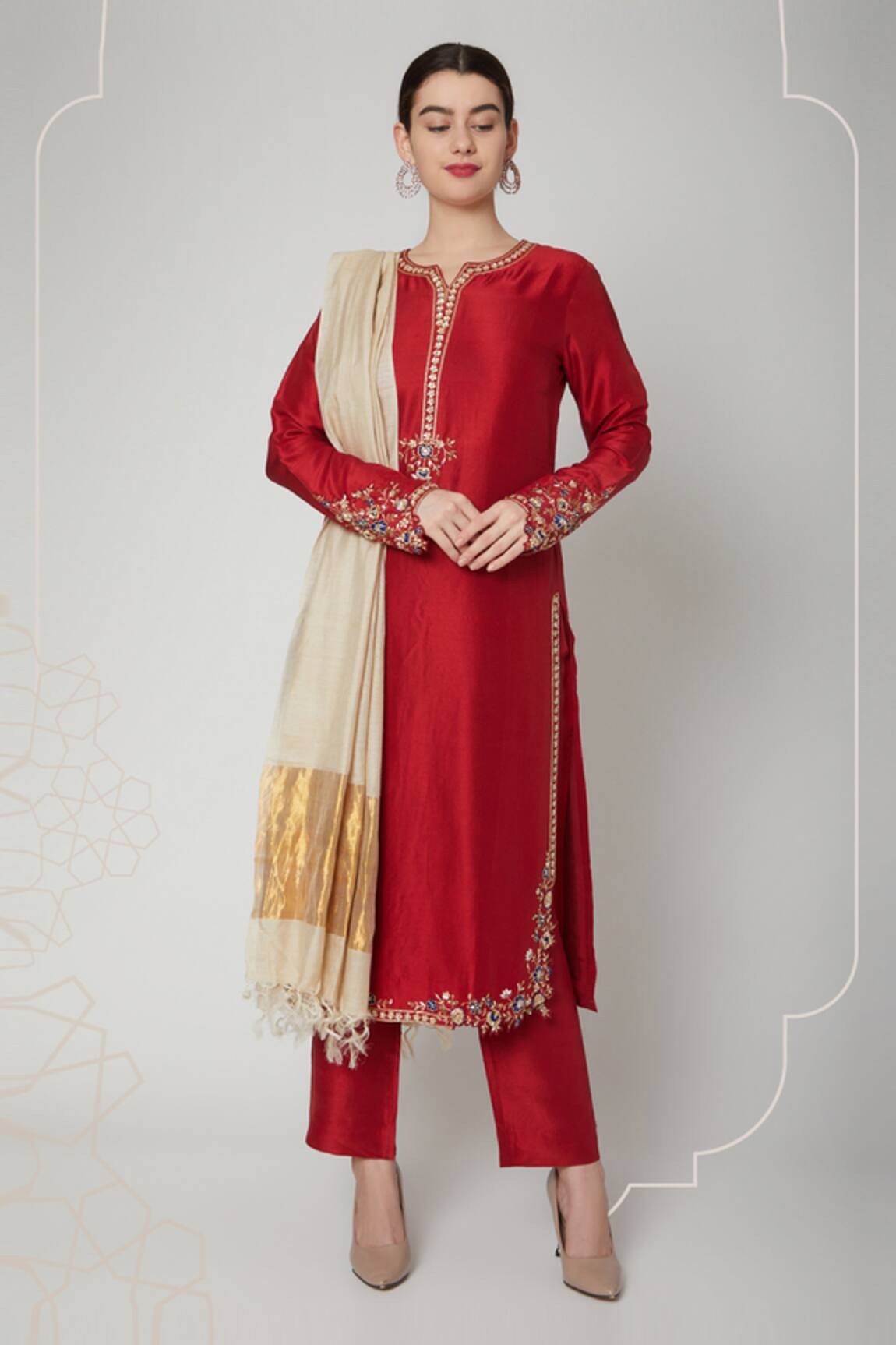 Nadima Saqib Embroidered Kurta Set