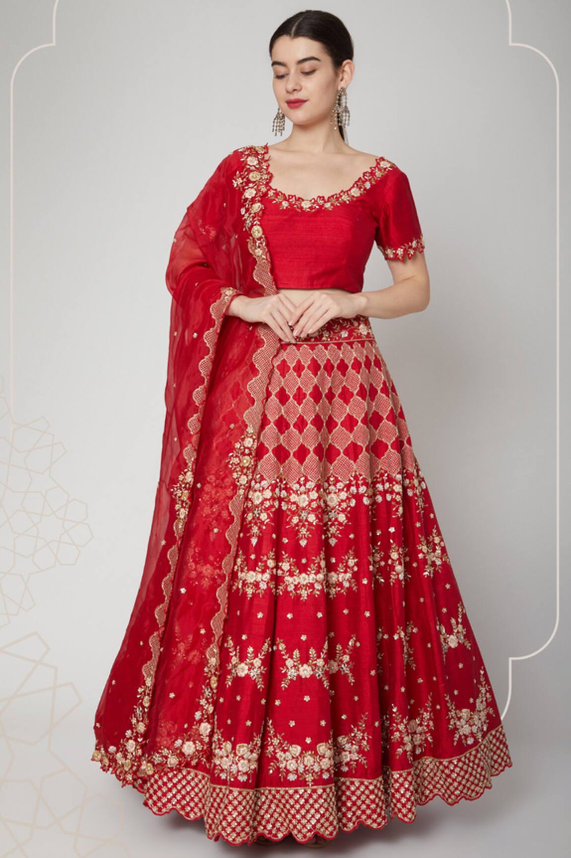 Nadima Saqib Embroidered Bridal Lehenga Set