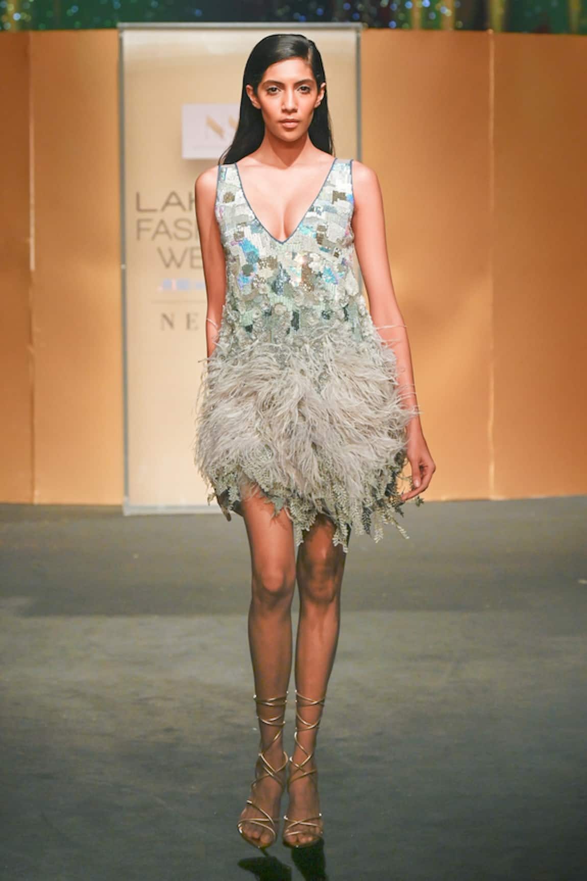 Not So Serious By Pallavi Mohan Mod Embroidered Flapper Dress 
