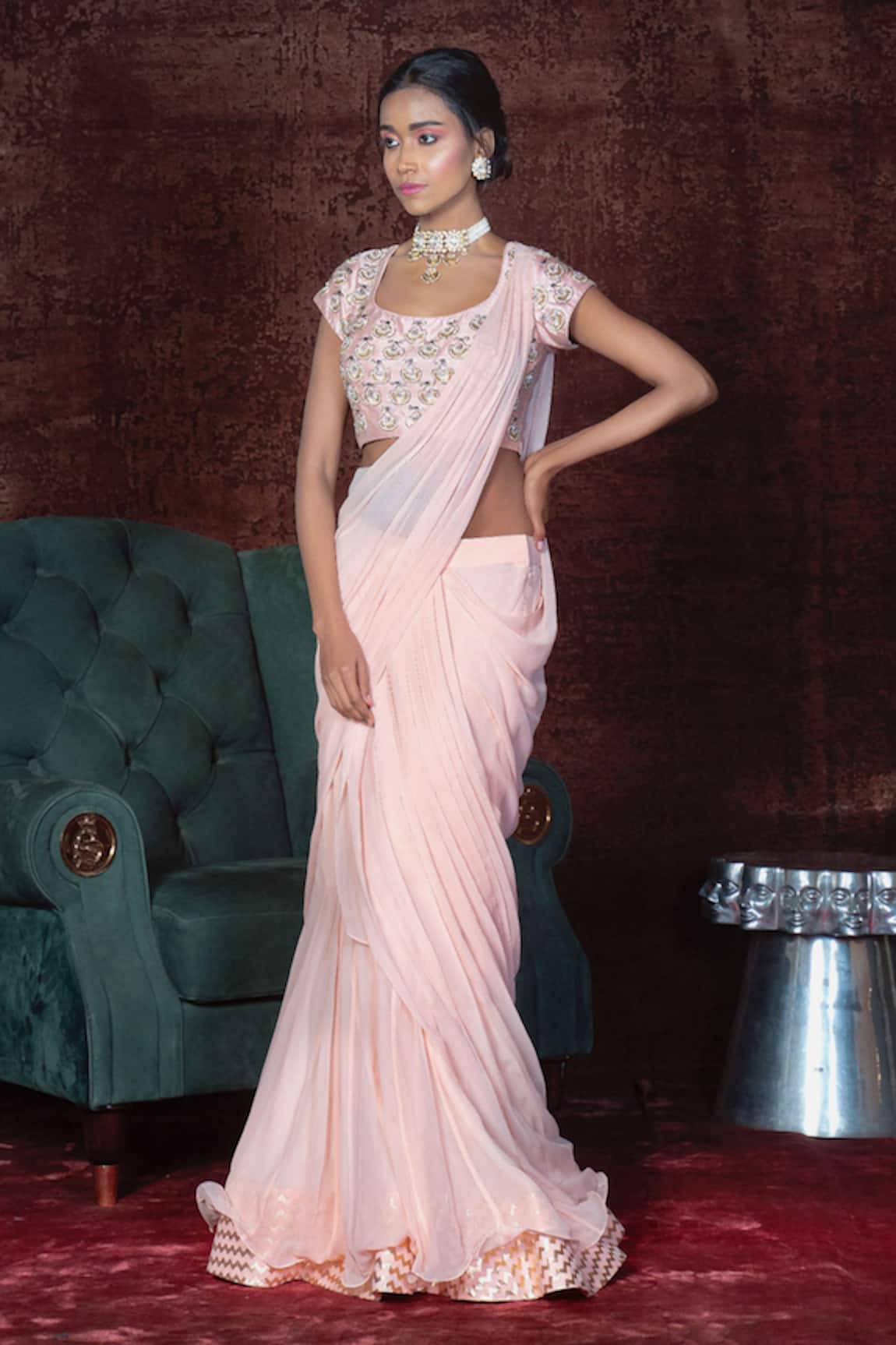 Nidhika Shekhar Pre-Draped Silk Saree 